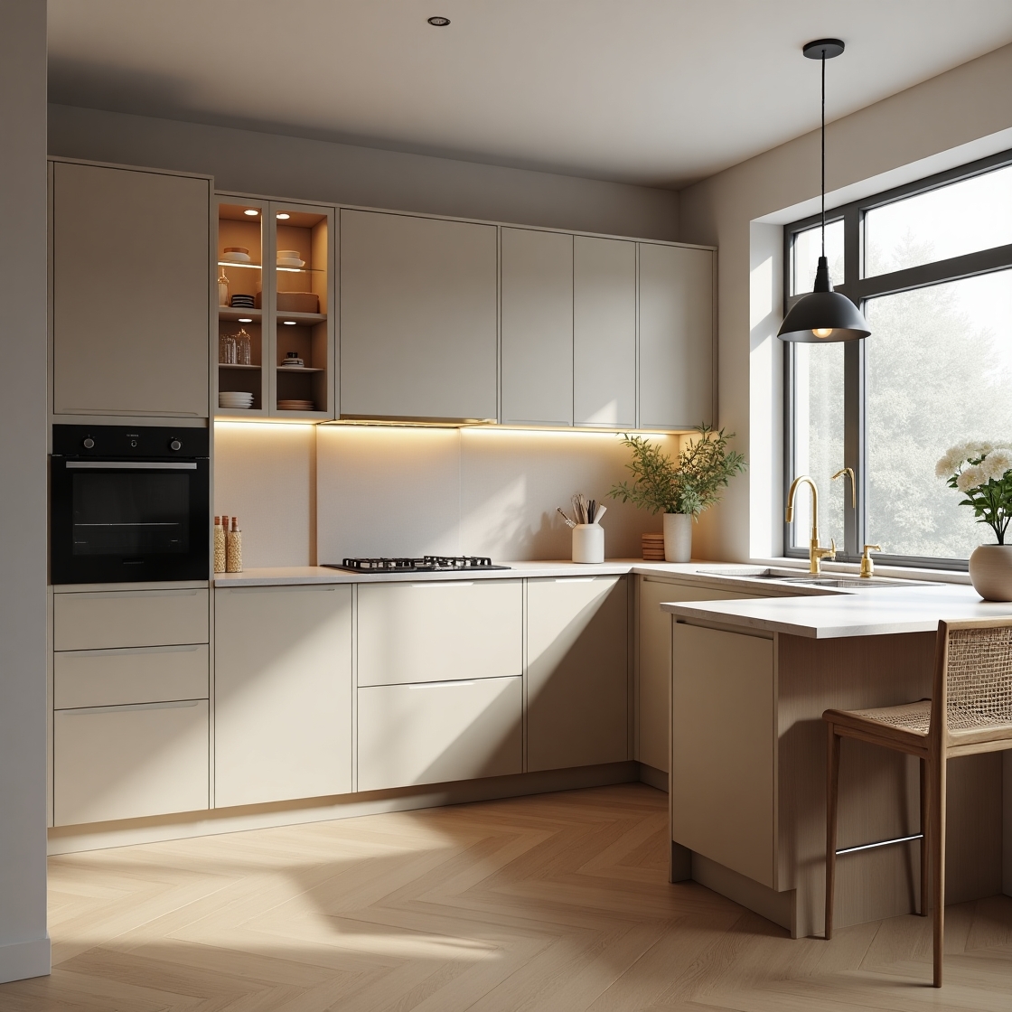 Home flux dev a luxurious and modern kitchen interior mattefinish c 0
