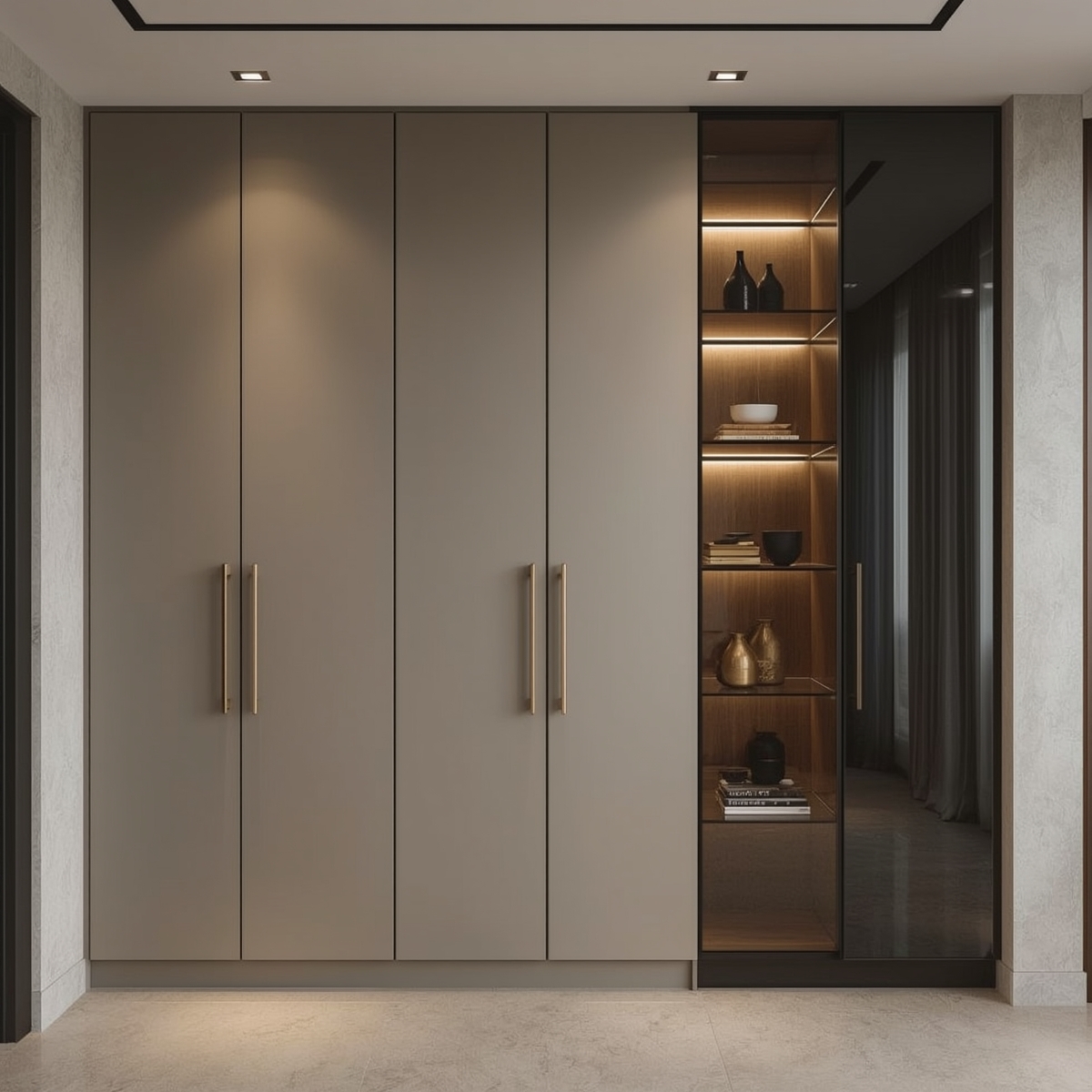 Home lucid realism a modern and luxurious cupboard design for a con 1